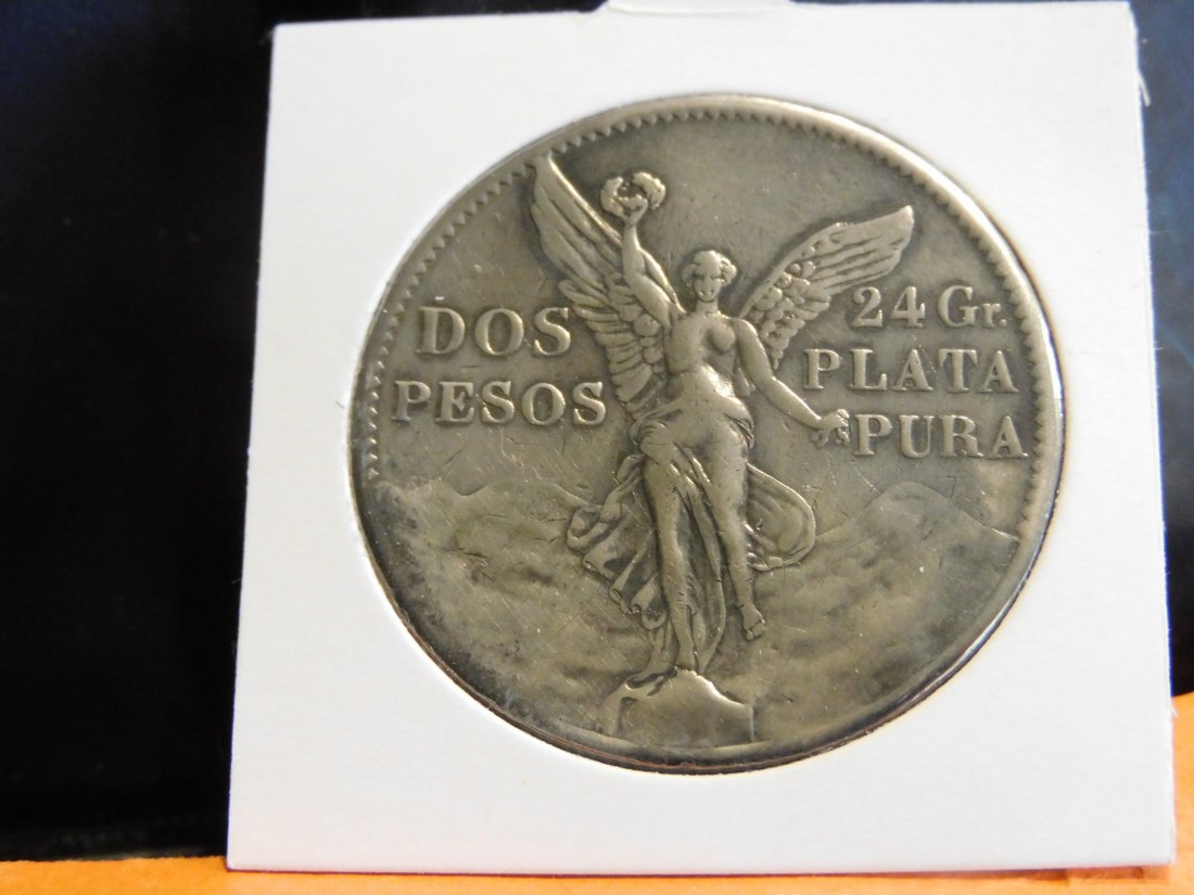 MEXICO 2 PESOS 1921.GRADE-PLEASE SEE PHOTOS.