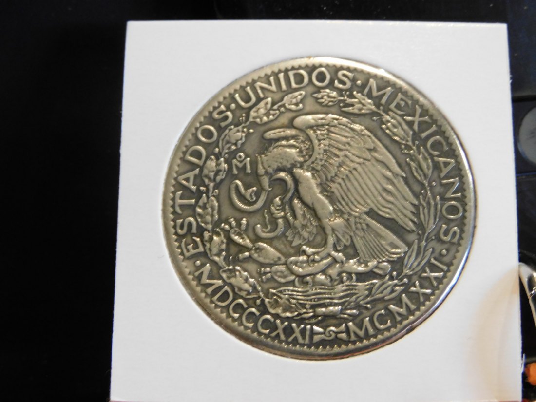  MEXICO 2 PESOS 1921.GRADE-PLEASE SEE PHOTOS.   