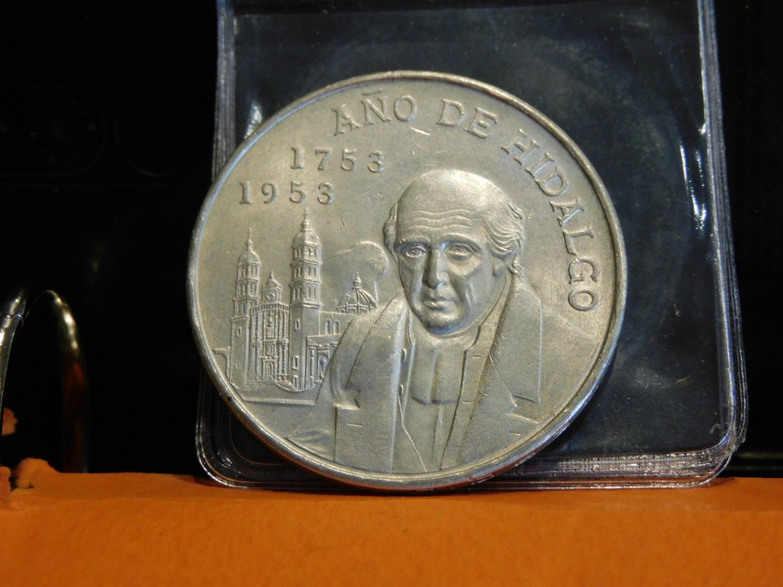MEXICO 5 PESOS 1953 MEXICO.GRADE-PLEASE SEE PHOTOS.