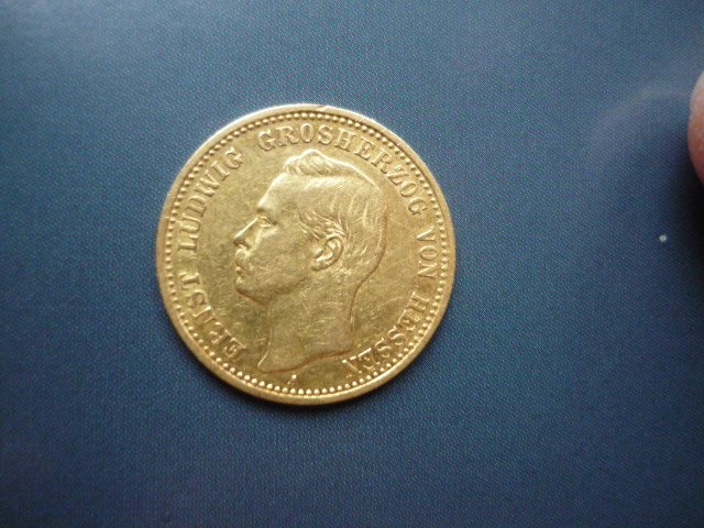  HESSEN 10 MARK 1898 GOLD SELTEN!!   