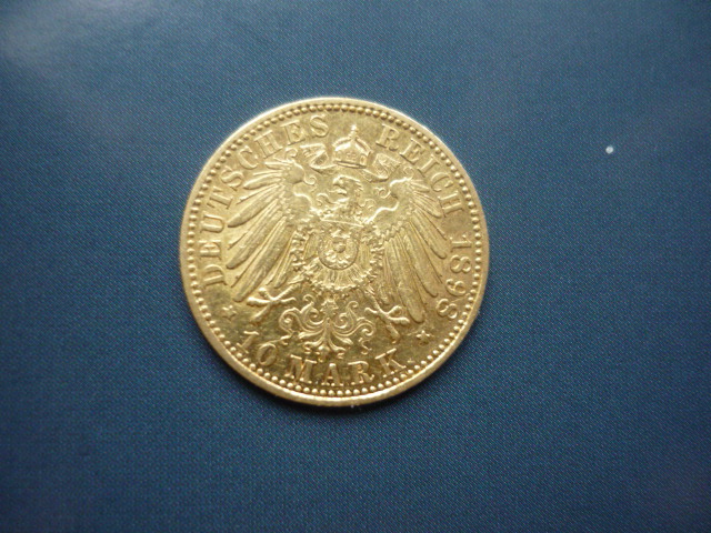  HESSEN 10 MARK 1898 GOLD SELTEN!!   