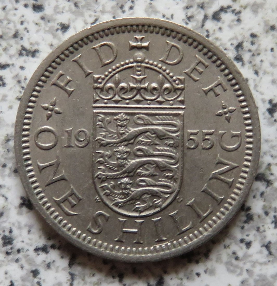  Großbritannien 1 Shilling 1955, Englisch   
