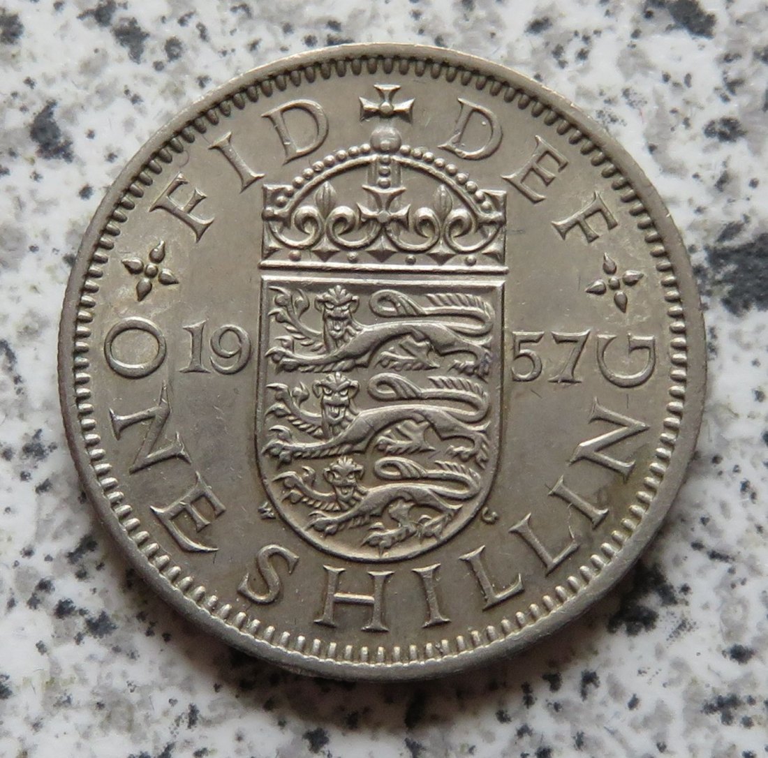  Großbritannien 1 Shilling 1957, Englisch   
