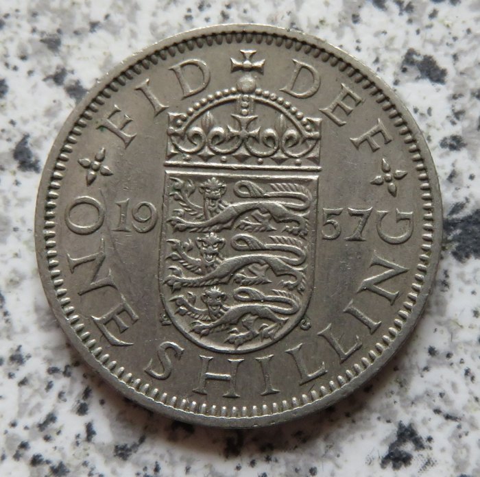  Großbritannien 1 Shilling 1957, Englisch   