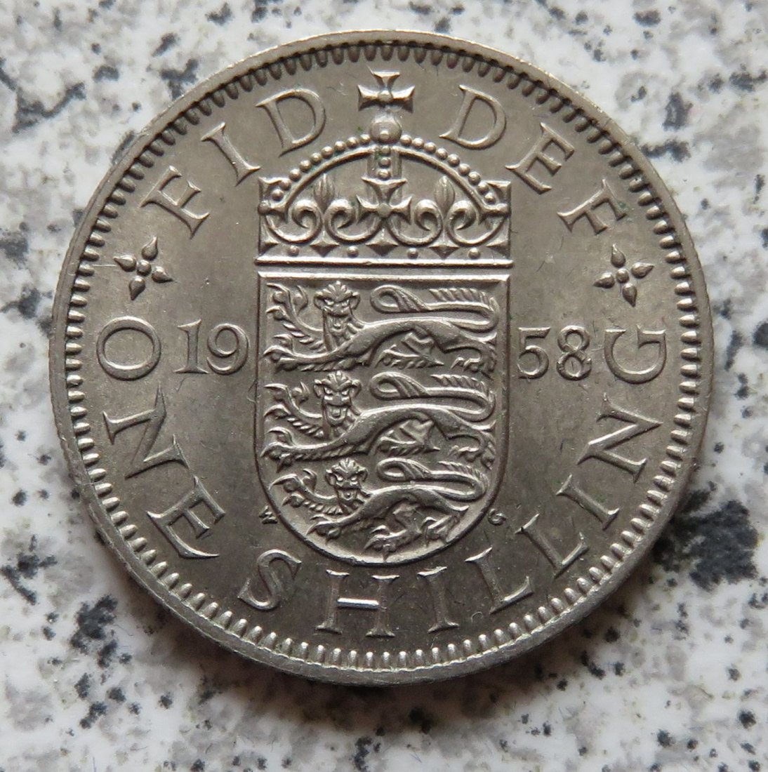  Großbritannien 1 Shilling 1958, Englisch, Erhaltung   