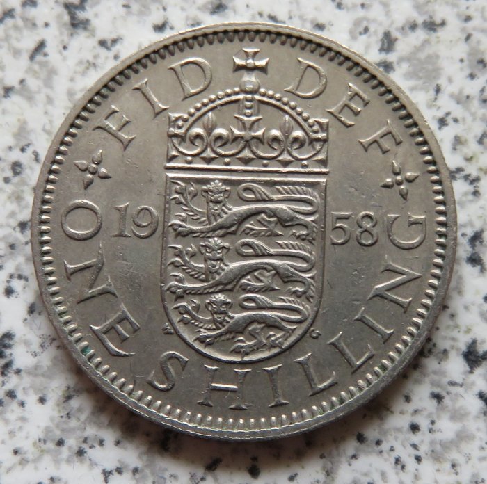  Großbritannien 1 Shilling 1958, Englisch   