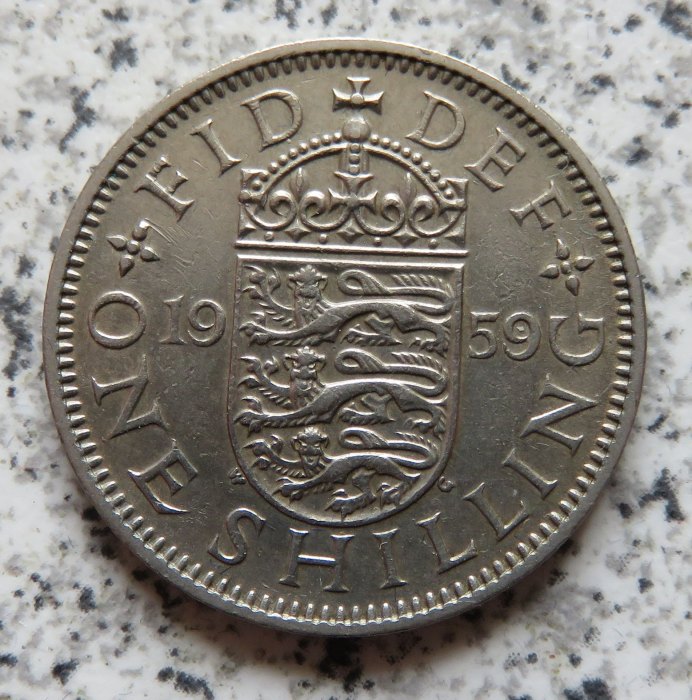  Großbritannien 1 Shilling 1959, Englisch   