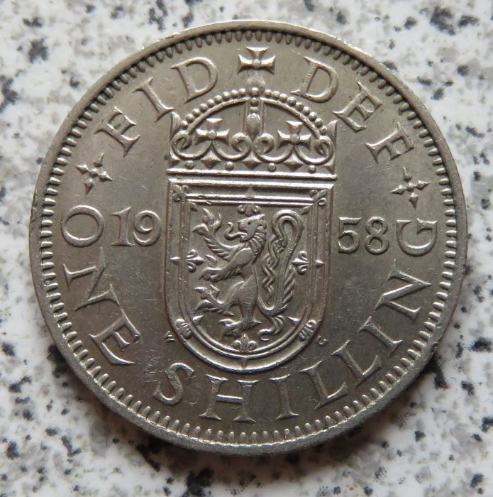  Großbritannien 1 Shilling 1958, Schottisch   