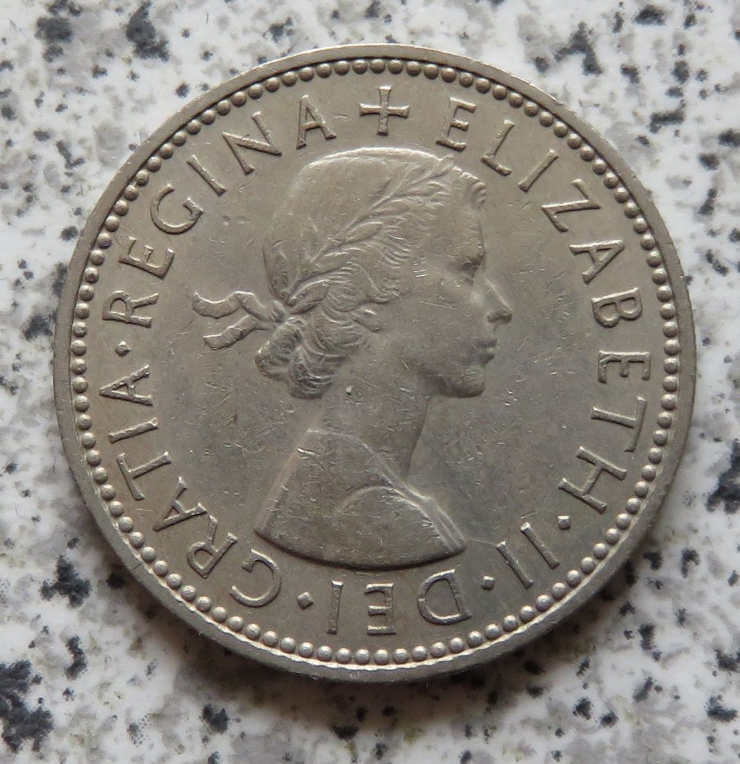  Großbritannien 1 Shilling 1959, Schottisch, bestes Jahr   