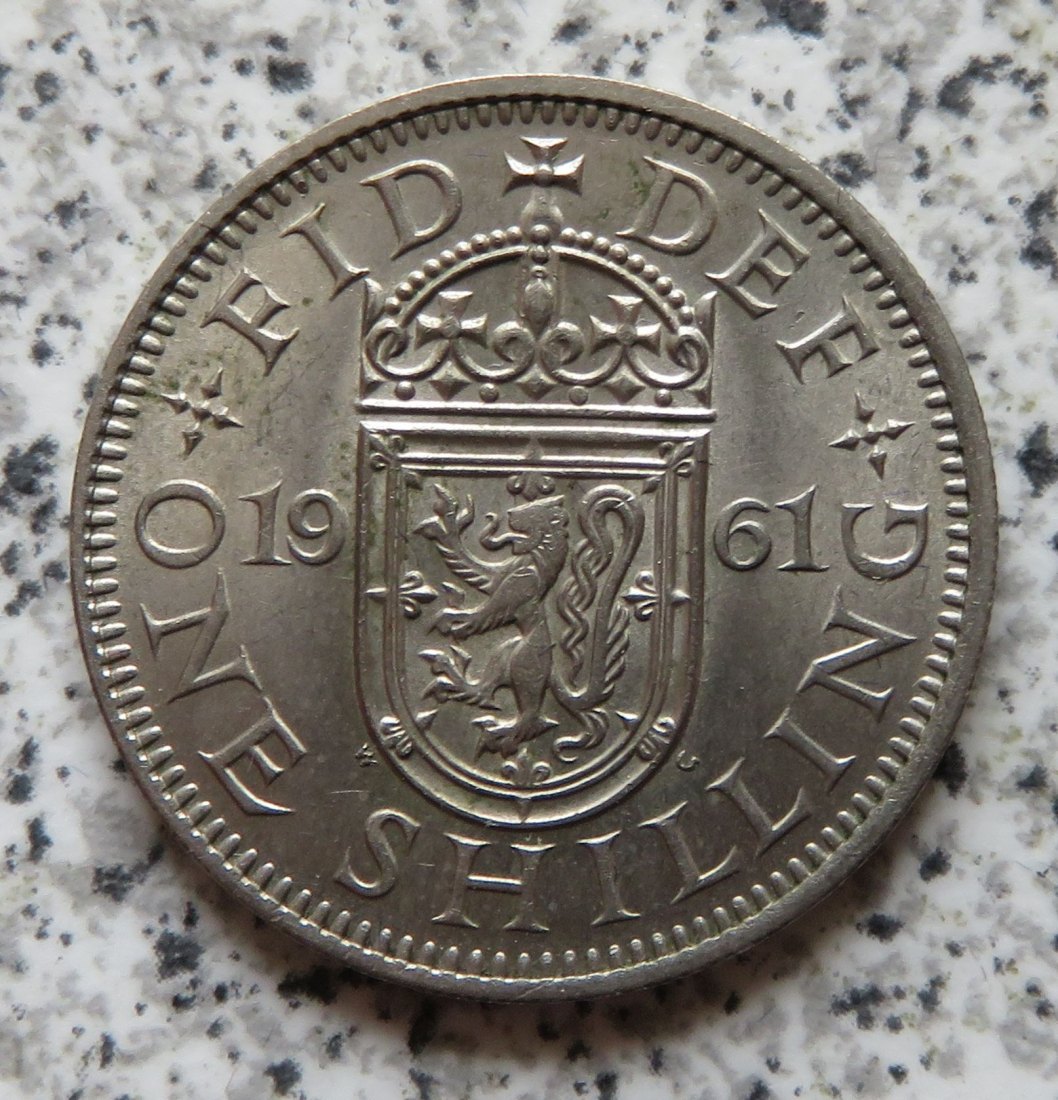  Großbritannien 1 Shilling 1961, Schottisch, Erhaltung   