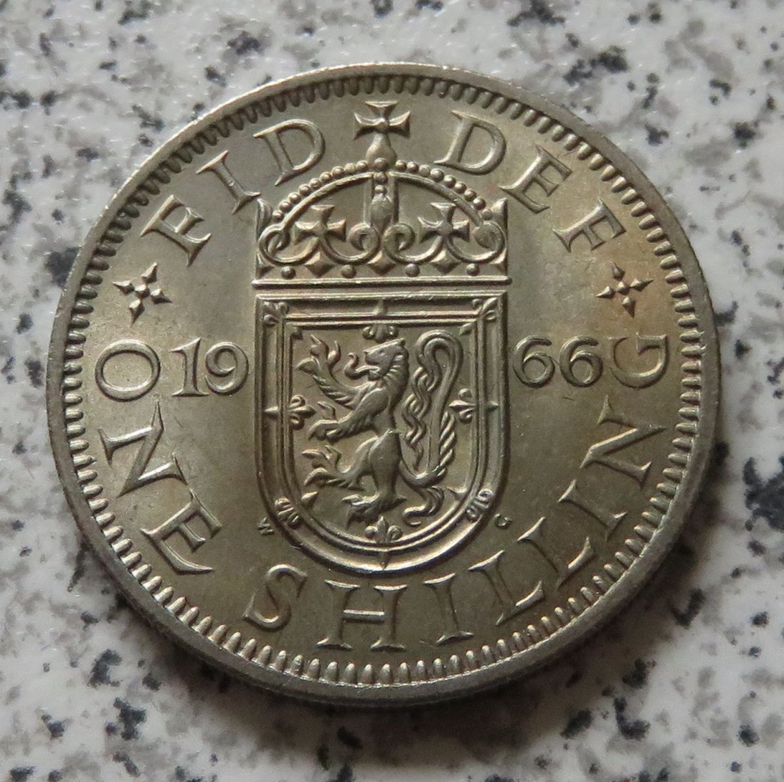  Großbritannien 1 Shilling 1966, Schottisch, Erhaltung   
