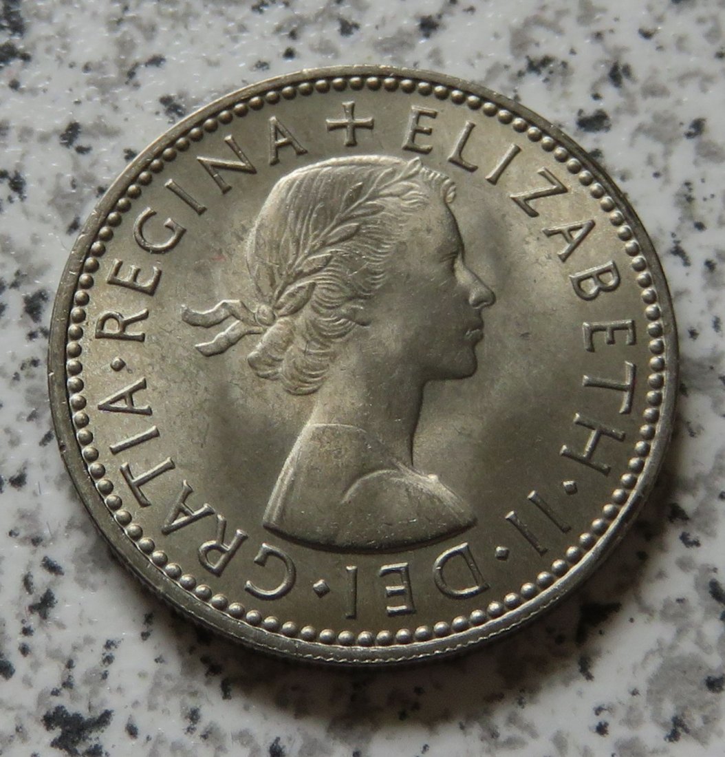  Großbritannien 1 Shilling 1966, Schottisch, Erhaltung   