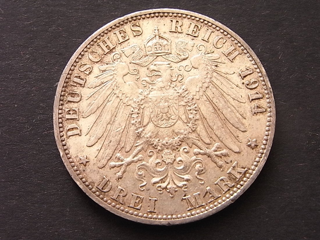  Baden 3 Mark 1914 ss   