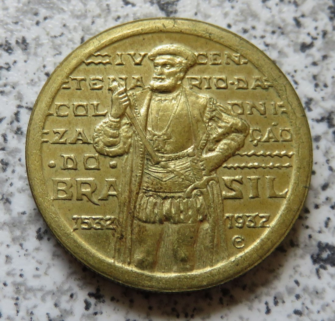  Brasilien 1000 Reis 1932, selten   