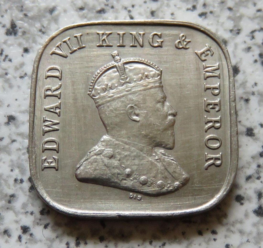  Ceylon 5 Cents 1909, Erhaltung   