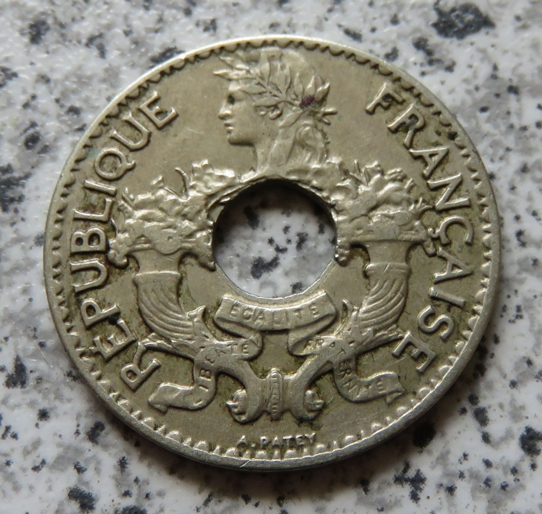  Französisch Indo-China 5 Cents 1938, KM 18.1a, besser   