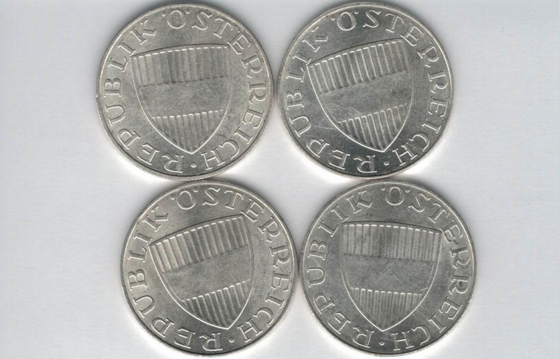  10 Schilling 1965 1966 1967 1968 silber á 4,8g fein Österreich 2. Republik Spittalgold9800 (4785)197   