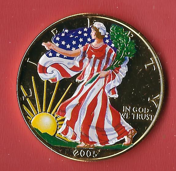  USA Silver Eagle 2005 Koblenzer Muenzen Studio Münzankauf Koblenz Frank Maurer AL422   