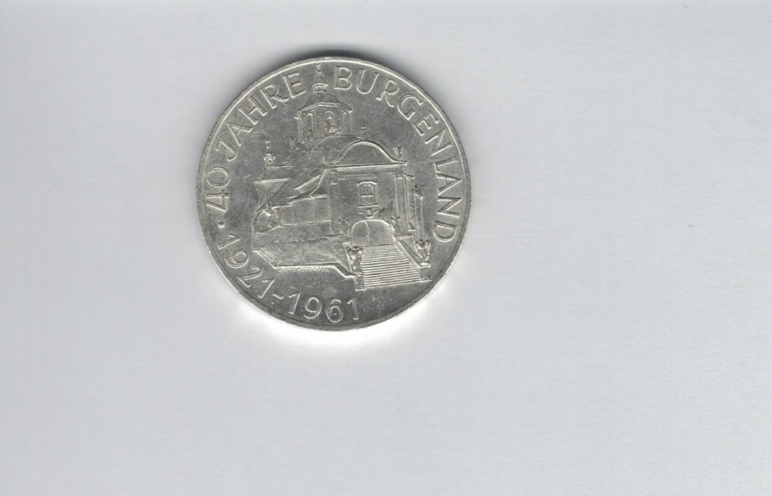 25 Schilling 1961 Burgenland 40 Jahre silber 10,4g fein Österreich Spittalgold9800 (04588/7)   