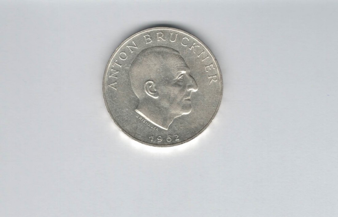  25 Schilling 1962 Anton Bruckner silber 10,4g fein Österreich 2. Rep Spittalgold9800 (4588/8)   
