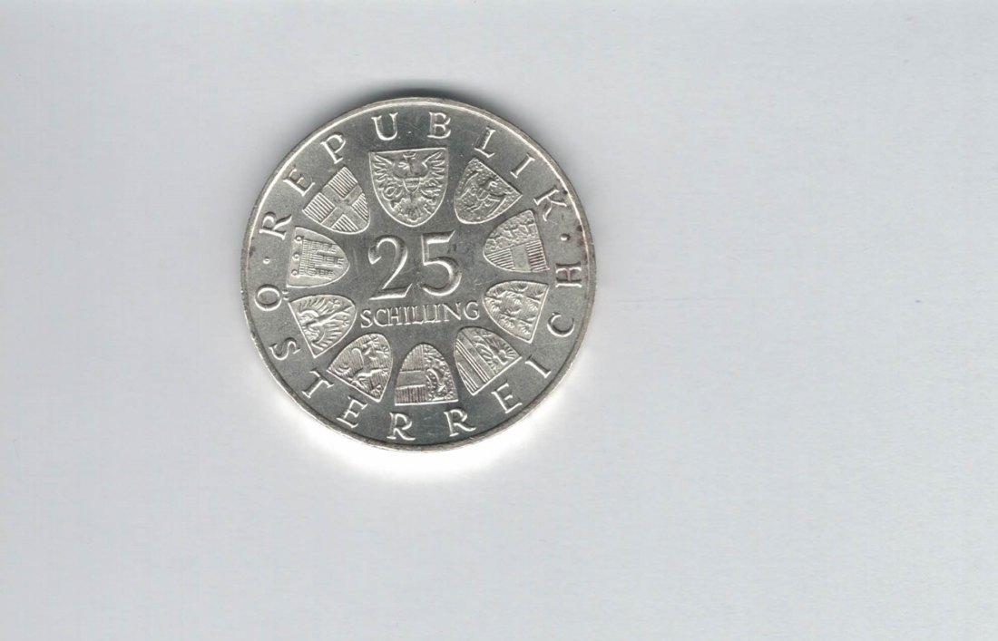  25 Schilling 1965 150 Technische Hochschule Wien Ag 10,4g fein Österreich Spittalgold9800 4588/11   