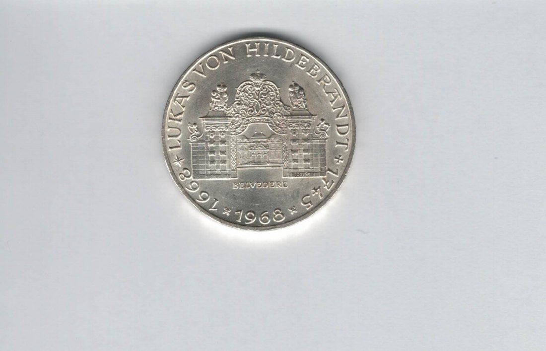  25 Schilling 1968 Hildebrandt silber 10,4g fein 2. Rep Österreich Spittalgold9800 (4588/14)   
