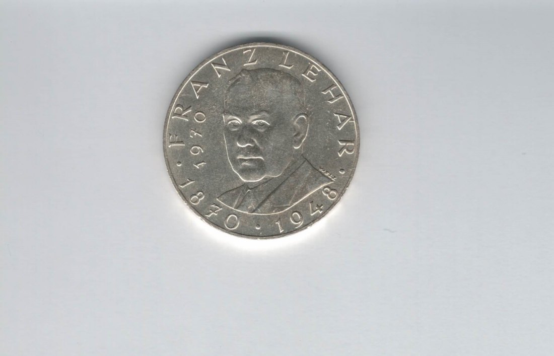  25 Schilling 1970 Franz Lehar silber 10,4g fein 2. Rep Österreich Spittalgold9800 (4588/16)   
