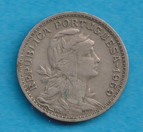  Portugal 50 Centavos 1959   
