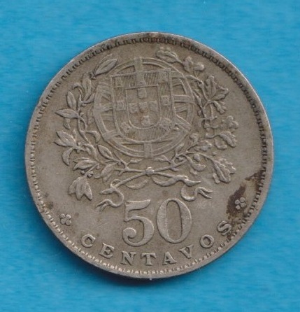  Portugal 50 Centavos 1959   