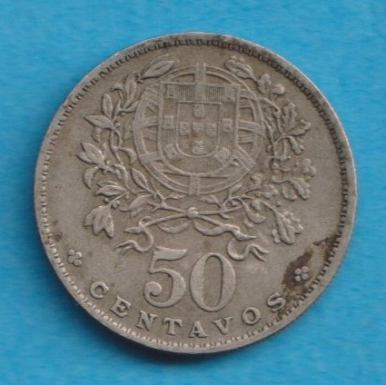  Portugal 50 Centavos 1959   