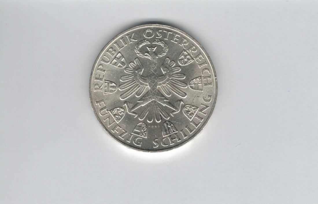  50 Schilling 1959 Andreas Hofer Tiroler Freiheit silber 18g fein Österreich Spittalgold9800 (4584/1)   