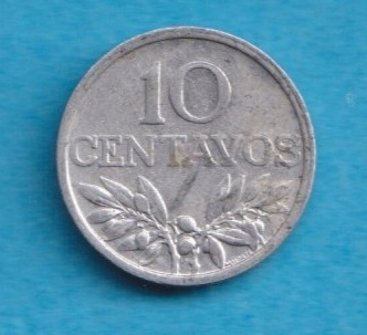  Portugal 10 Centavos 1971   