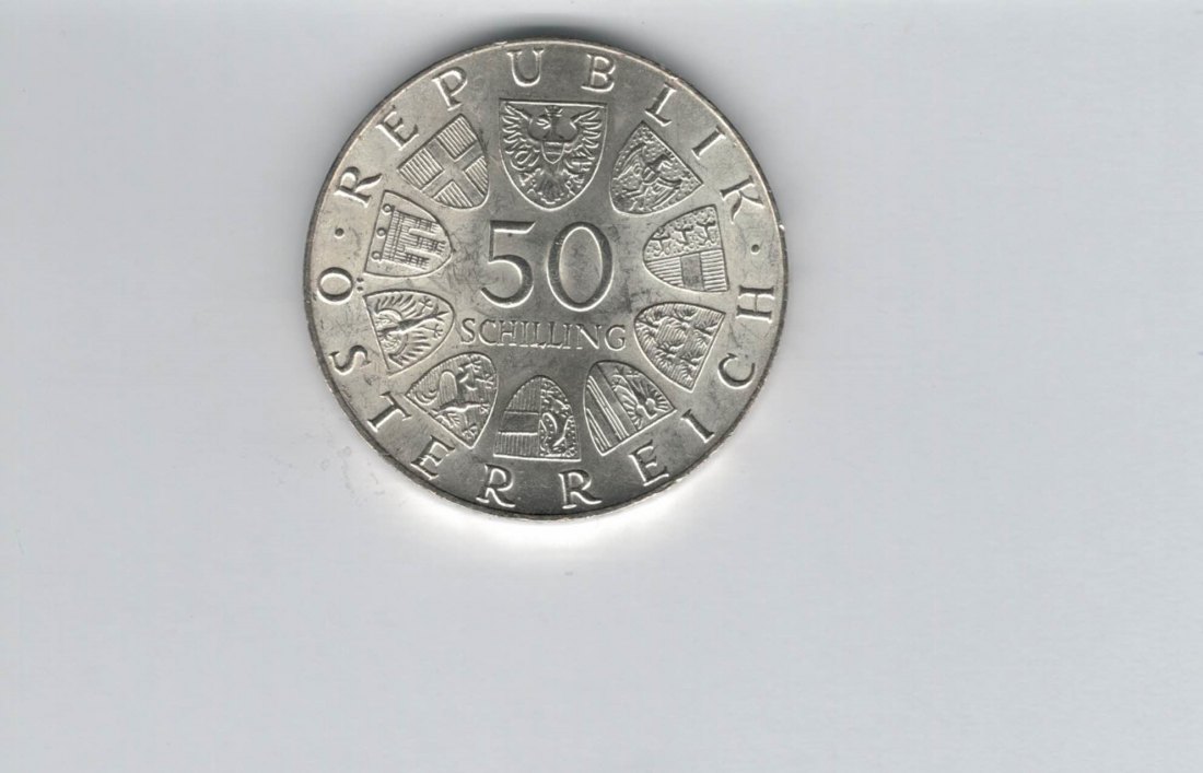  50 Schilling 1974 Gartenschau in Wien Ag/12,8g fein Österreich Spittalgold9800 (4504/1)   