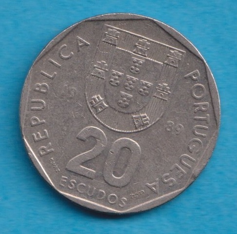  Portugal 20 Escudos 1989   