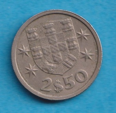  Portugal 2 1/2 Escudos 1968   