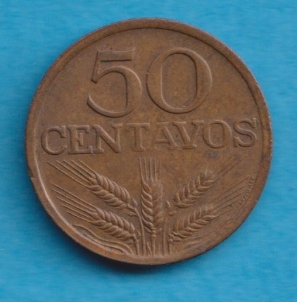  Portugal 50 Centavos 1973   