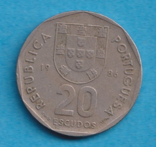 Portugal 20 Escudos 1986   
