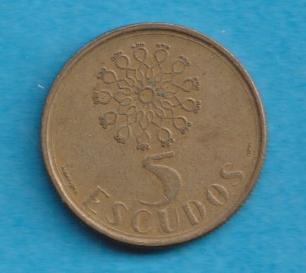  Portugal 5 Escudos 1990   