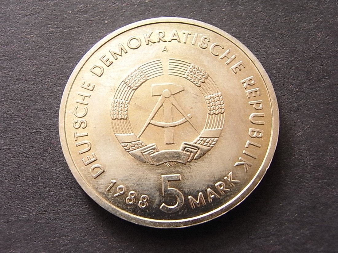  DDR 5 Mark Rostock 1988 unc   