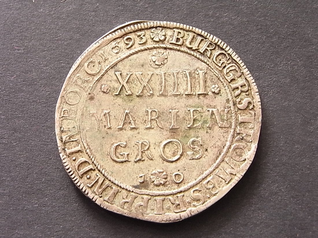  Münster Bistum 24 Mariengroschen 1693 Dav.692 fvzgl Zain   