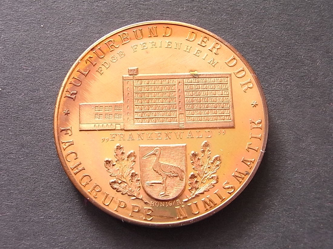  Wurzbach Medaille Frankenwald Fachgruppe Numismatik 40mm Proof   