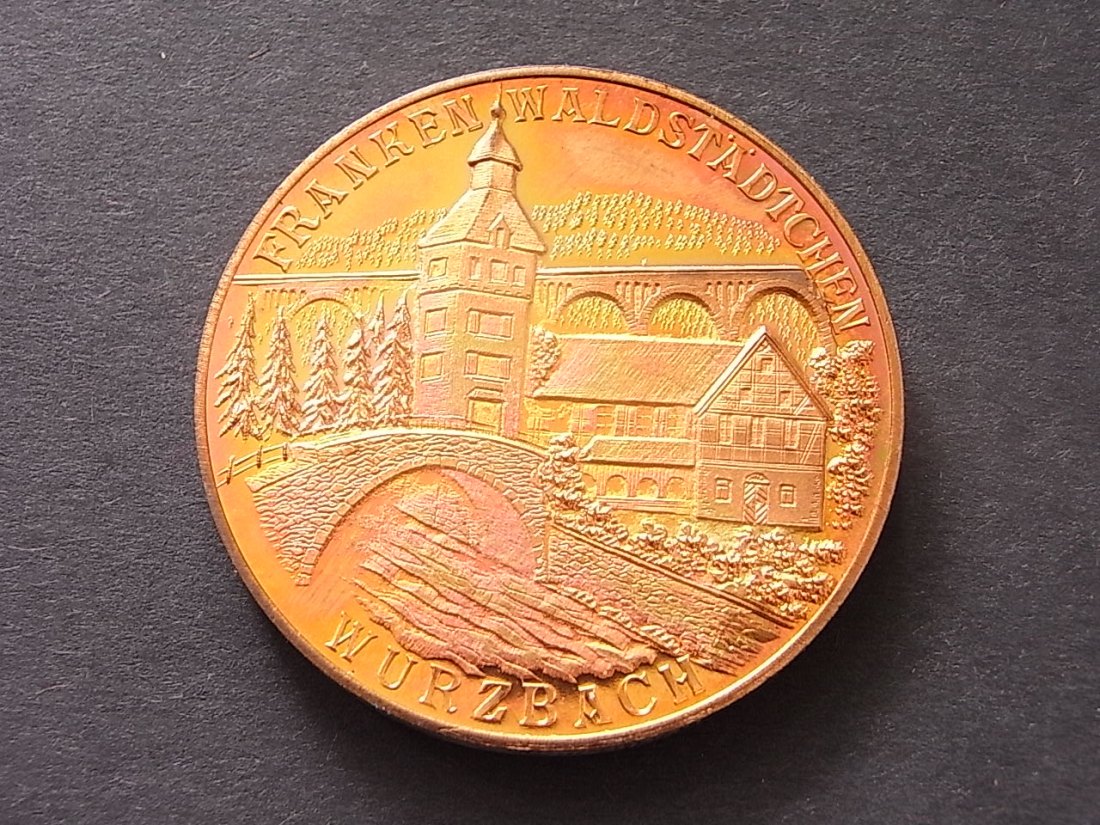  Wurzbach Medaille Frankenwald Fachgruppe Numismatik 40mm Proof   