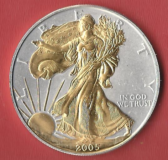  USA Silver Eagle 2005 Koblenzer Muenzen Studio Münzankauf Koblenz Frank Maurer AL425   
