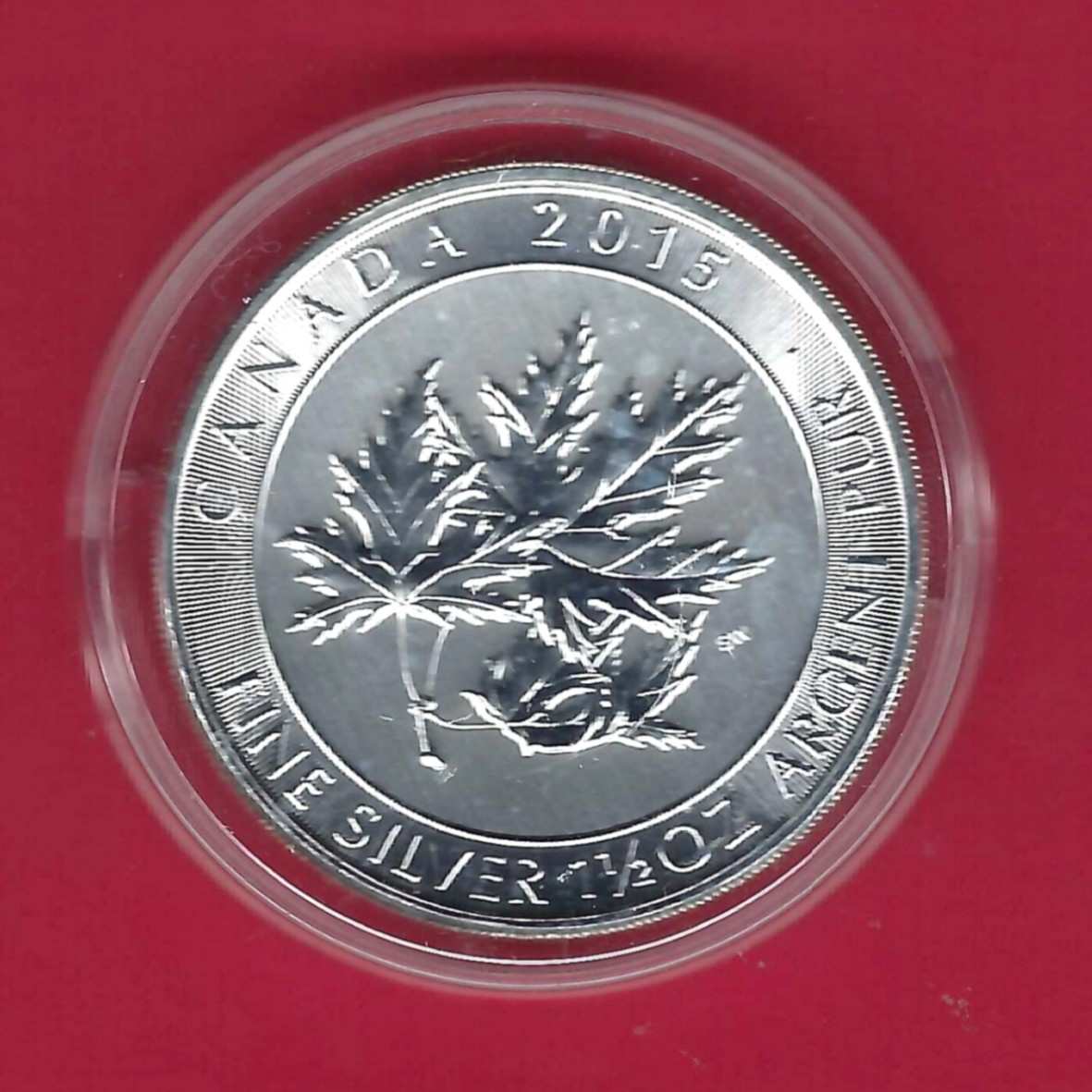  Canada 8 Dollar Maple leaf  1 1/2 Oz Feinsilber 2015 Münzenankauf Koblenz Frank Maurer AL 903   