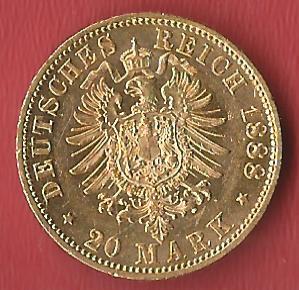  20 Mark Preussen Wilhelm II 1888 Münzenankauf Koblenz Frank Maurer AL 437   