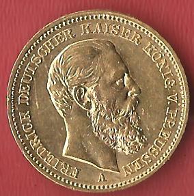  20 Mark Preussen Friedrich III 1888 Münzenankauf Koblenz Frank Maurer AL 440   