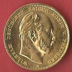  10 Mark Preussen Wilhelm I 1872 A st- Münzenankauf Koblenz Frank Maurer AL 441   