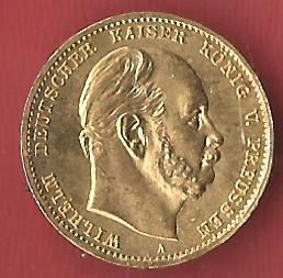  10 Mark Preussen Wilhelm I 1873 A st- Münzenankauf Koblenz Frank Maurer AL 442   