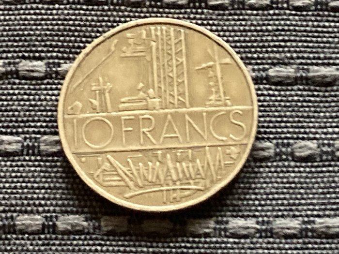 Münze Münzen Umlaufmünze Frankreich 10 Francs 1975   