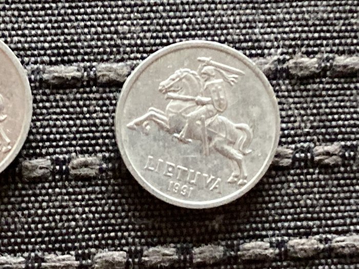  Münzen Umlaufmünze Litauen 1 Centas 1991   